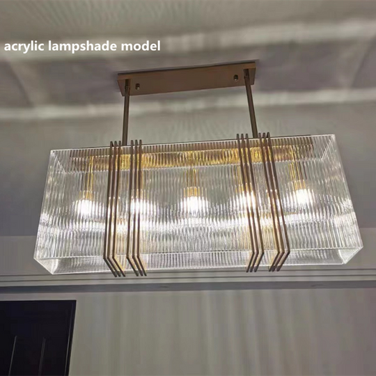 American Luxury Steel Led E14 Pendant Lights Dining Room Gold Lustre Straight Hanging Lamp Deco