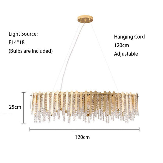 Luxury Dimmable Led Ceiling Chandeliers - Glass Gold Hanging Lamps With Remote Control For Home