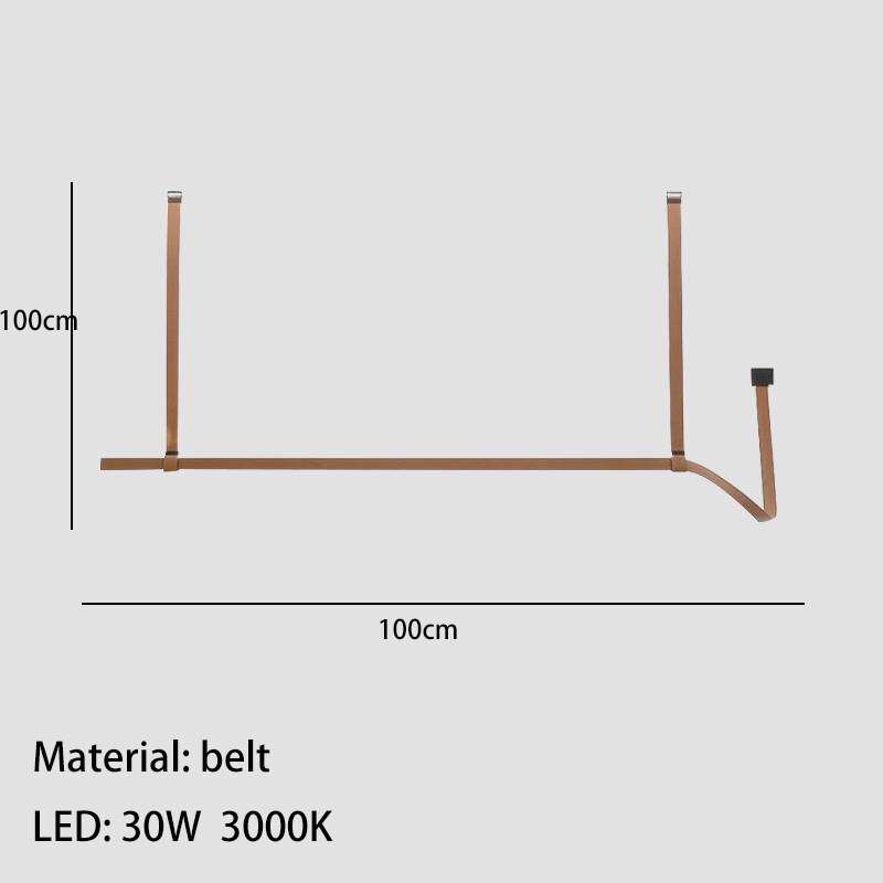 Novelty Belt Led Chandeliers Dining Room Bar Kitchen Hanging Light Fixtures Indoor Art Deco