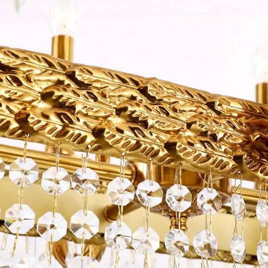 Malia - Modern Brass And Glass Pendant Light For Kitchen Island Dining Room Chandelier