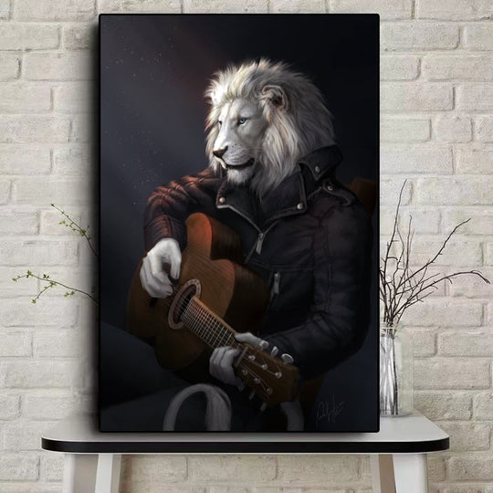 Animal Art Canvas Poster - Zebra Lion Elephant Oil Prints For Living Room Decor Printings