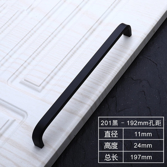 4/6/8/10/12 Inches Gold Black Silver Space Aluminum Handles Kitchen Door Cabinet Straight Handle