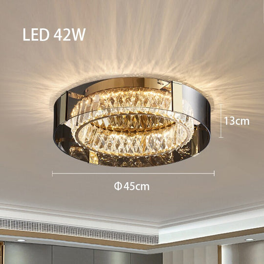 Luxury Dimmable Crystal Ceiling Lights - Modern Led Chandelier Lamps For Bedroom Decor &amp; Home