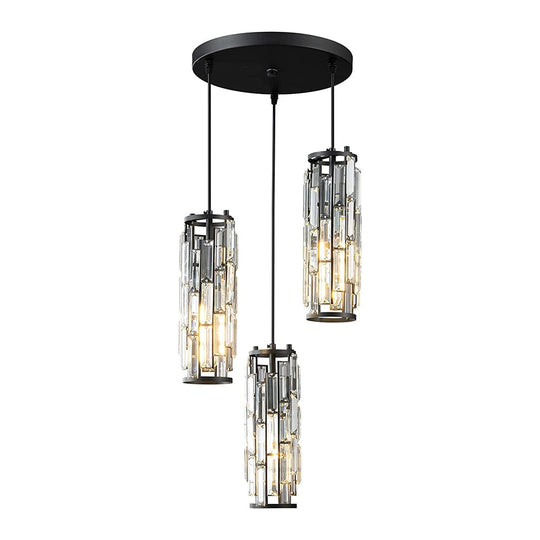 Adjustable Modern Pendant Light: Elegant Crystal Chandeliers For Kitchen Island Dining Room And