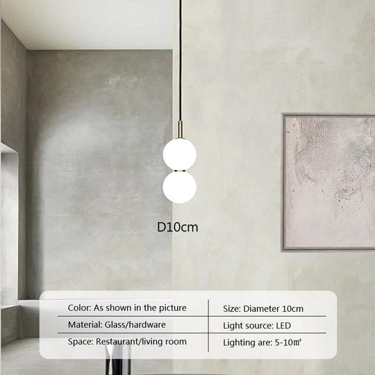 Duplex Stairwells Glass Pendant Light Post - Modern Lamp Bedside Living Room Bedroom Corridor