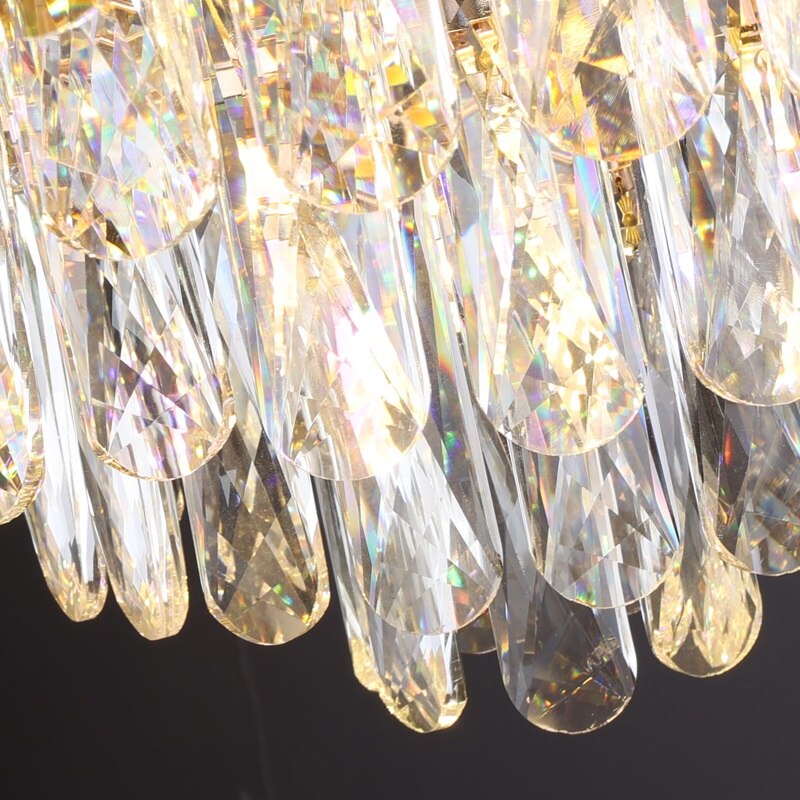 Light Luxury Crystal Pendant Lamps High-End Living Room Dining Bedroom Modern Simple Atmosphere