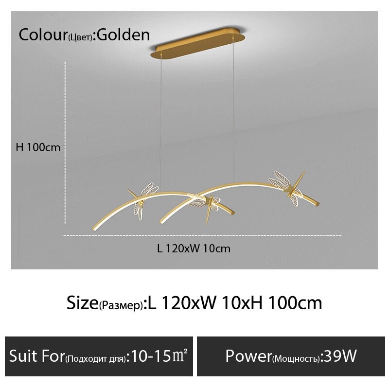 Restaurant Chandelier Light Luxury Creative Nordic Personality Long Strip Cafe Table Designer Bar