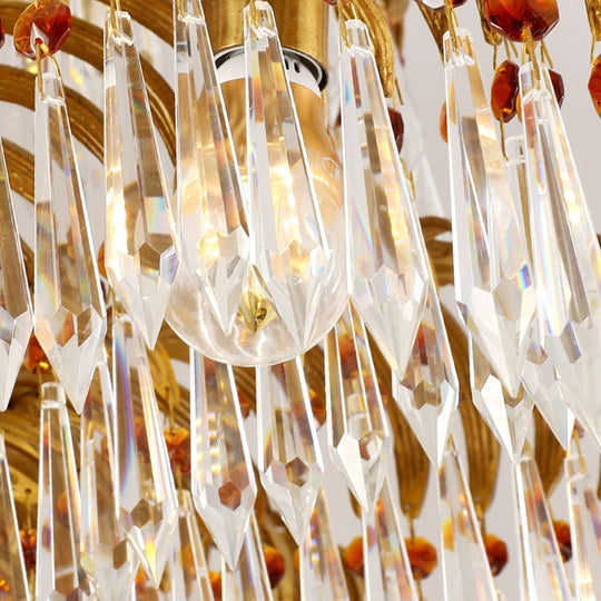 European Villa Classic Crystal Chandelier For Hotel Lobby Living Room And Indoor Spaces Chandeliers