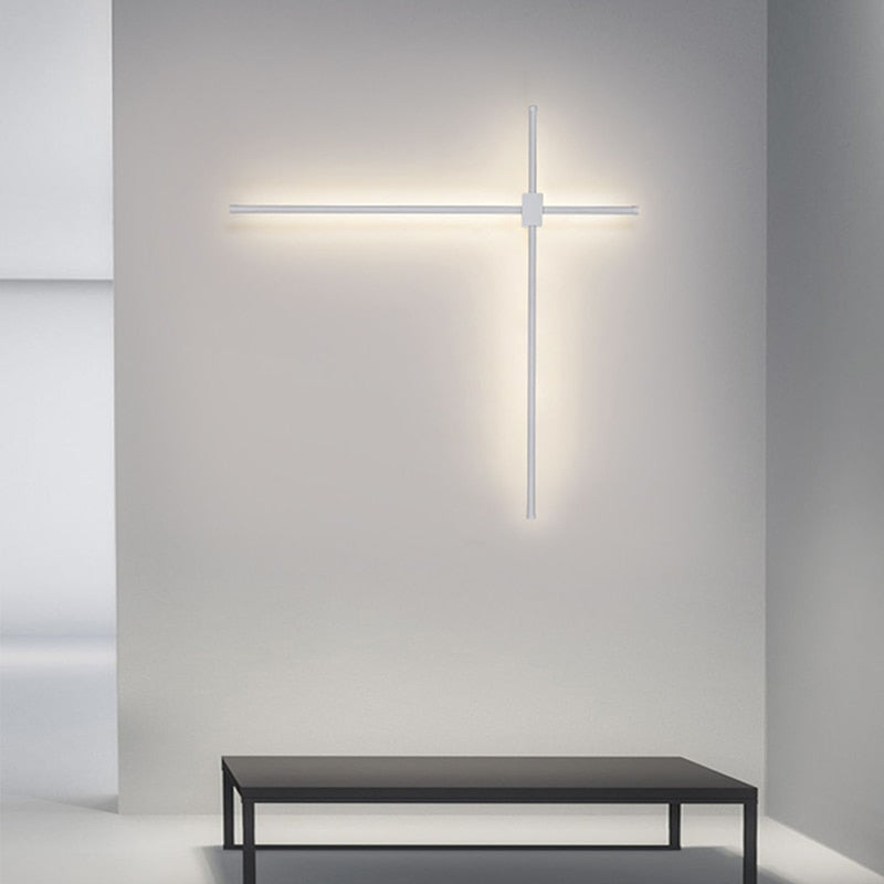 Cross Line Wall Lamp Nordic Design Sense Living Room Minimalist Background Bedroom Bedside Wall
