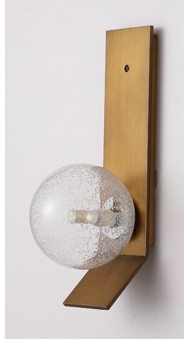 Nordic Minimalist Dark Green Soot Glass Bedroom Bedside Wall Lamp C