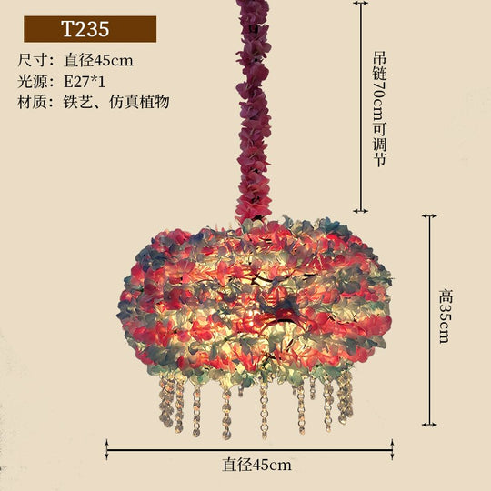 Plant Chandelier Net Red Music Western Restaurant Coffee Bar Hot Pot Shop Lighting Creative Cherry