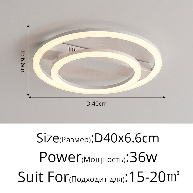 New Led Flush Mount Ceiling Light Home Modern Minimalist Bedroom Chandeliers Creative Personality