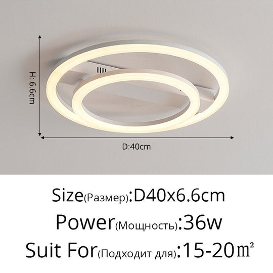 New Led Flush Mount Ceiling Light Home Modern Minimalist Bedroom Chandeliers Creative Personality