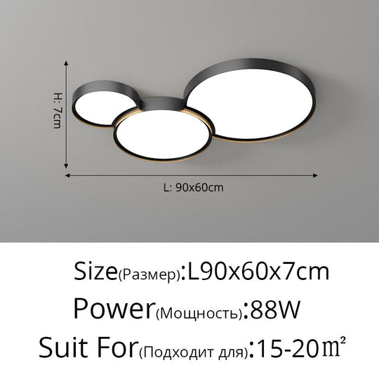 Nordic Decor Living Room Led Chandeliers Modern Minimalist Atmospheric Ceiling Lights Lighting
