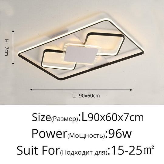 Modern Minimalist Ceiling Lights Gold Black White Geometric Lamp For Kitchen Living Room Bedroom
