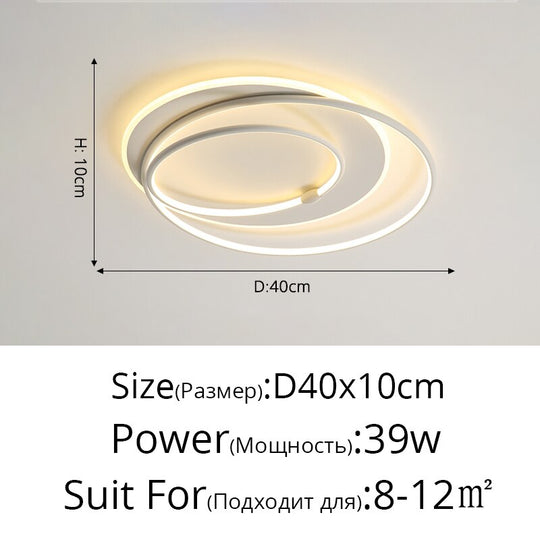 Nordic Led Ring Chandeliers Bedroom Main Lamp Simple Modern Personality Creative Lighting Art