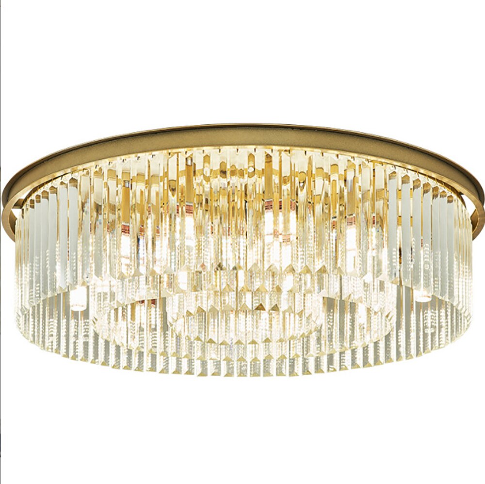 Remote - Controlled Led Crystal Ceiling Chandelier - Modern Home Decor Lighting For Living Room &amp;
