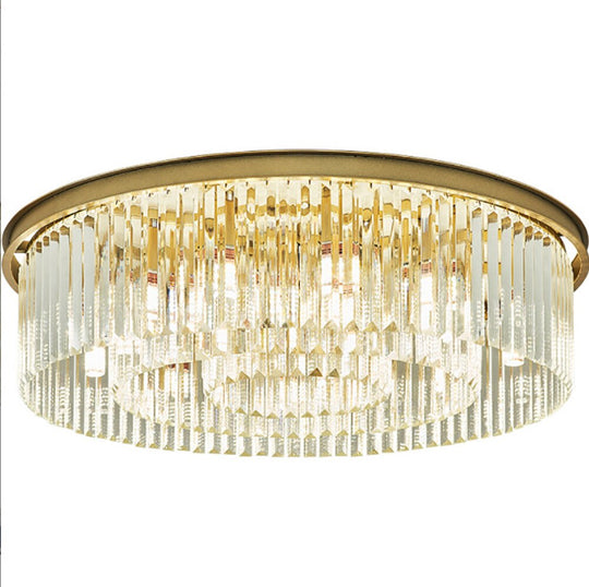Remote - Controlled Led Crystal Ceiling Chandelier - Modern Home Decor Lighting For Living Room &amp;