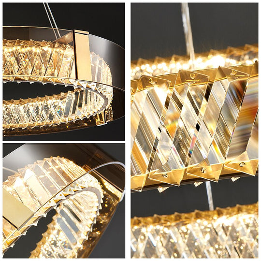 Luxury Dimmable Crystal Ceiling Lights - Modern Led Chandelier Lamps For Bedroom Decor &amp; Home