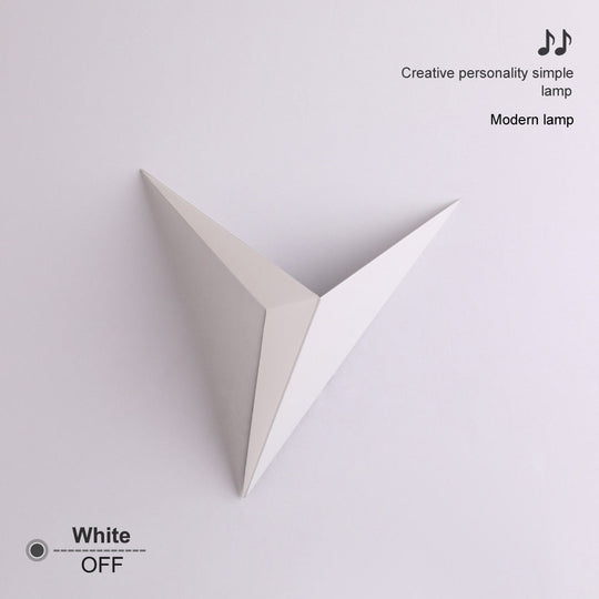 Diamond Shape Modern Wall Light Sconce For Bedroom Dining Room White / Warm Light