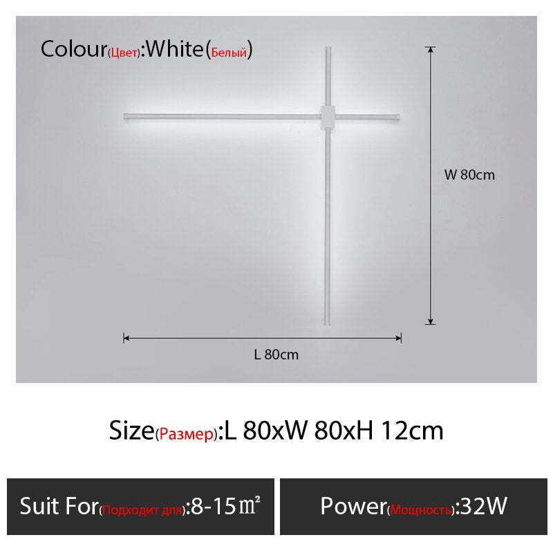Cross Line Wall Lamp Nordic Design Sense Living Room Minimalist Background Bedroom Bedside Wall