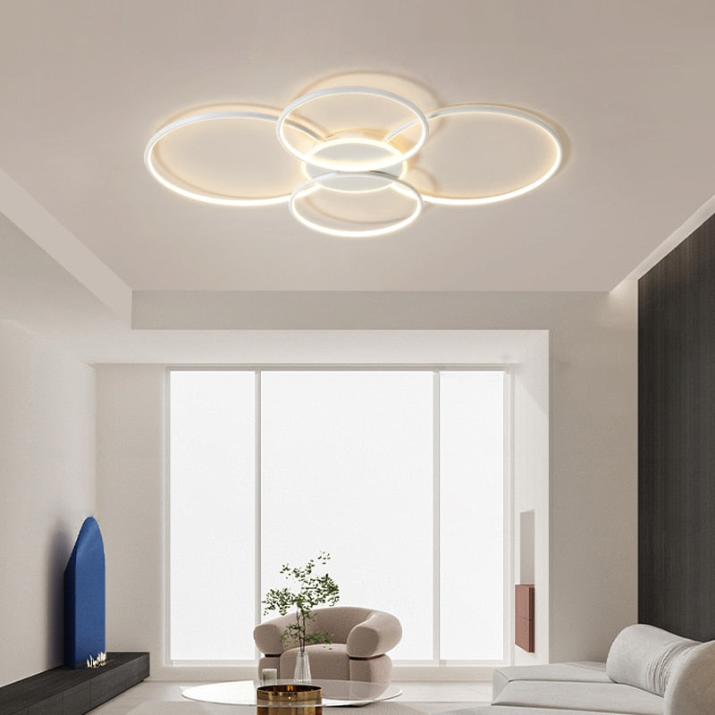 Italian Minimalist Living Room Lamp Line Ceiling Simple Modern Dining Small Main Designer Circle