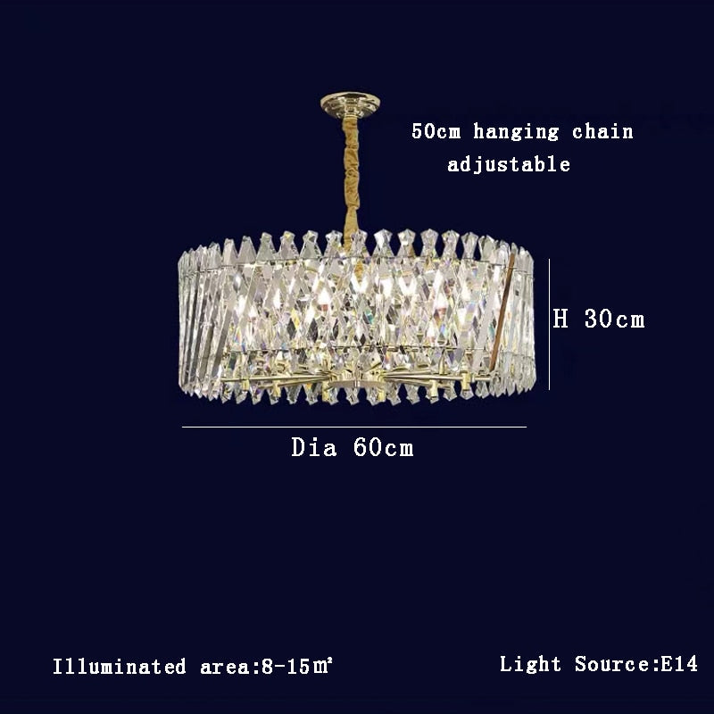 Cosmos - Postmodern Luxury Crystal Chandelier For Foyer Home Dia 60Cm / Silver Frame Warm Light