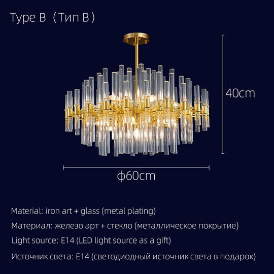 Ceiling Chandelier Lustre/Lampara Techo Led/Home Decor Decoration Mansion /Gold Crystal Chandeliers
