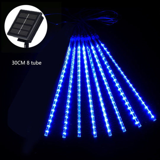30/50Cm 8 Tubes Meteor Shower Rain Led Fairy String Lights Solar Waterproof Lamp Garden Decor