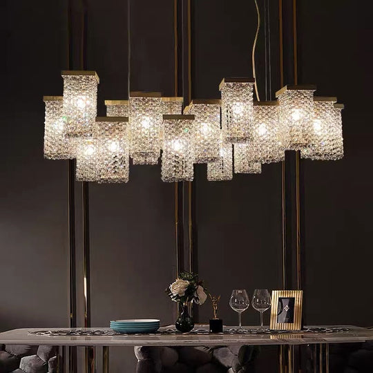 Vienna - New Modern Three - Dimensional Crystal Chandelier Bar Lighting Island Luster Hotel