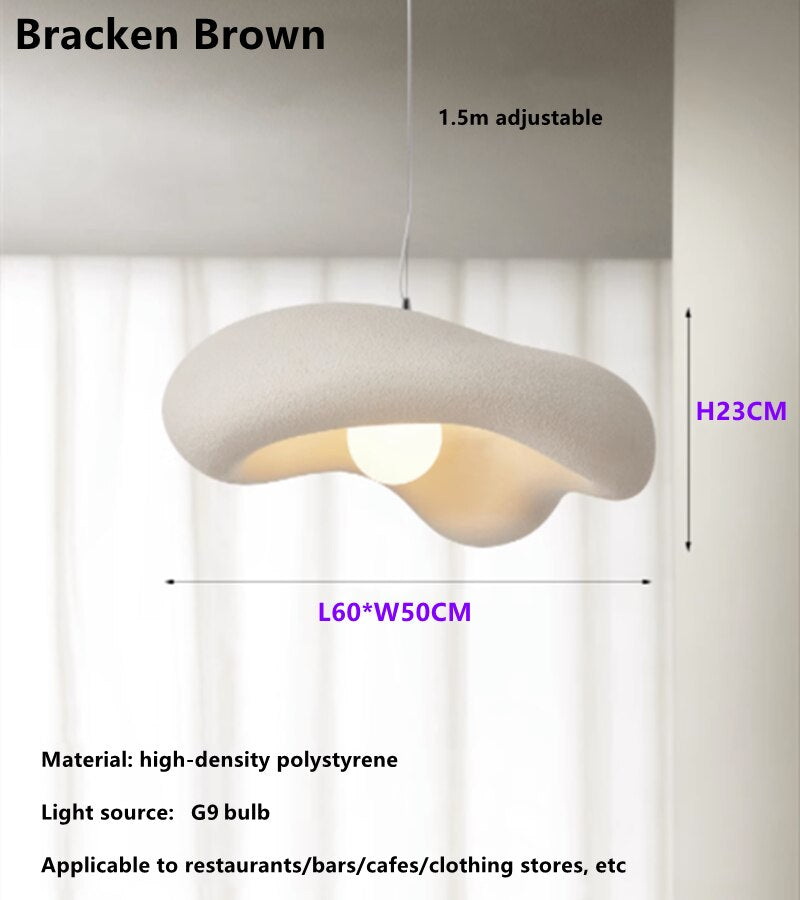 Nordic New Wabi - Sabi Cream Restaurant Led Chandelier Minimalist Bedroom Bar Table Suspend Lamp