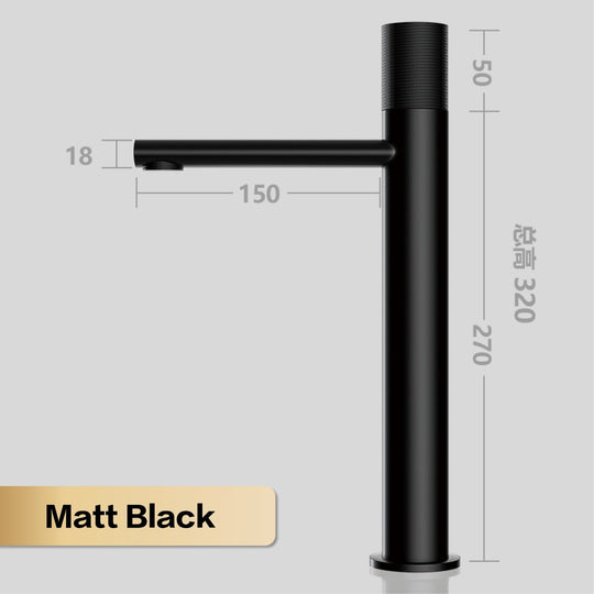 Brass Black Bathroom Faucet Round Hand Washing Toilet Table Under High - End Hotel Hot And Cold