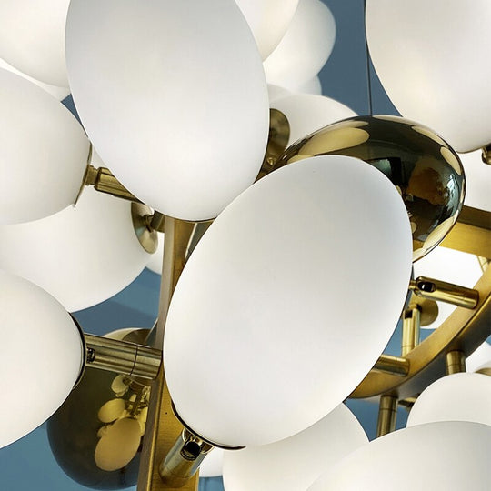 Modern Luxury Restaurant Chandelier Villa Living Room Crystal Lamp Art Decoration Long Glass Ball