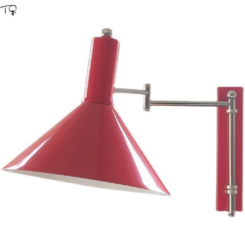Italian Design Vintage Industrial Wall Lamp Led E27 Swing Arm Adjustable Bauhaus Scocnes Studio