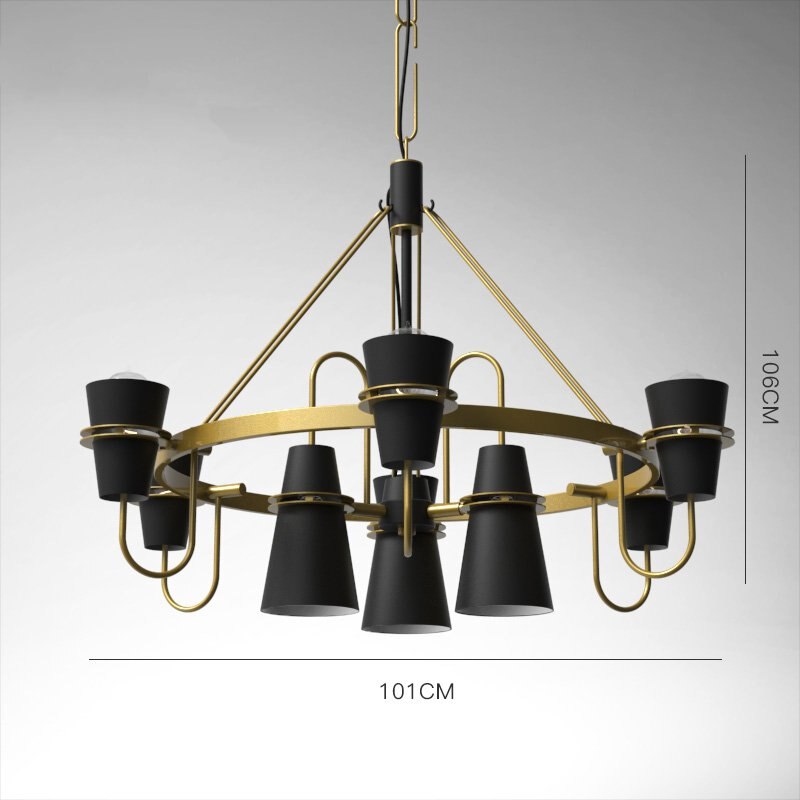 Nordic Horn Industrial Lamp Chandelier For Living Room Dining Led Lighting Fixtures Modern Iron Art