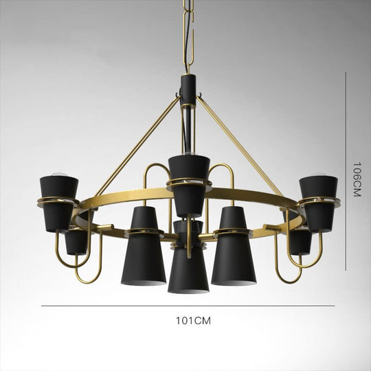Nordic Horn Industrial Lamp Chandelier For Living Room Dining Led Lighting Fixtures Modern Iron Art