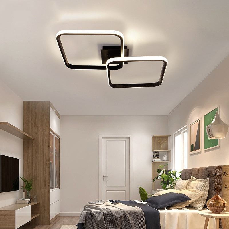 Nordic Circular White Led Ceiling Lights For Living Room Dining Rings Lamps Kitchen Bedroom Light