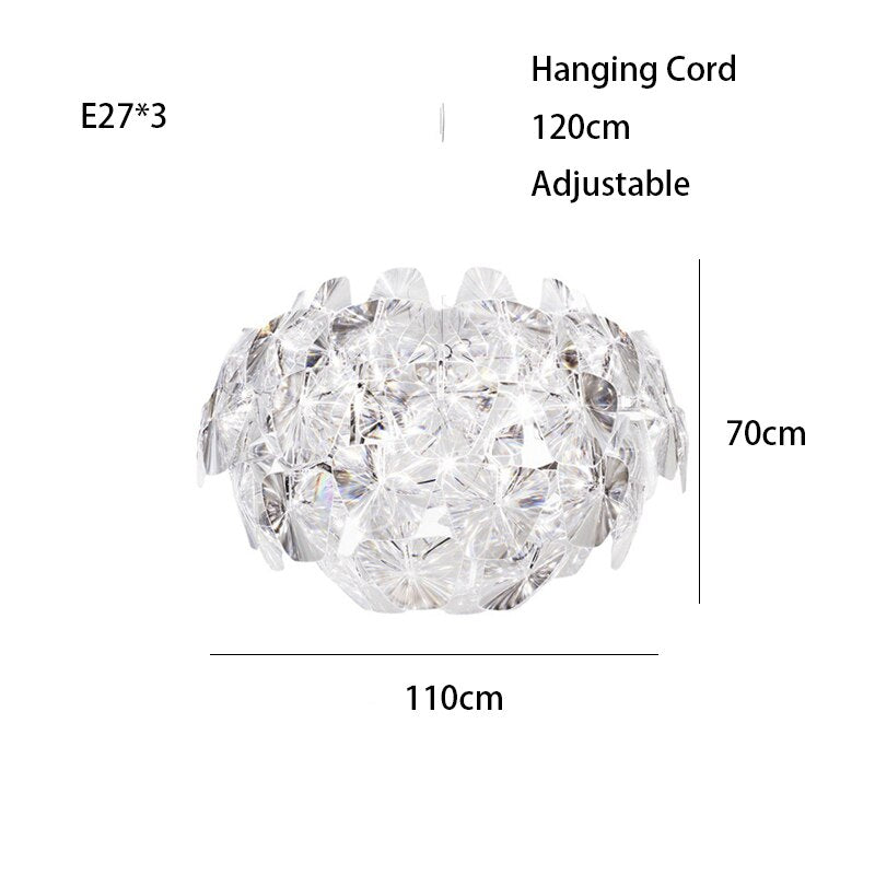 Round Ceiling Chandeliers New Trend Hanging Lamps Led Lights Fixture Lustres Modern Luxury Dining