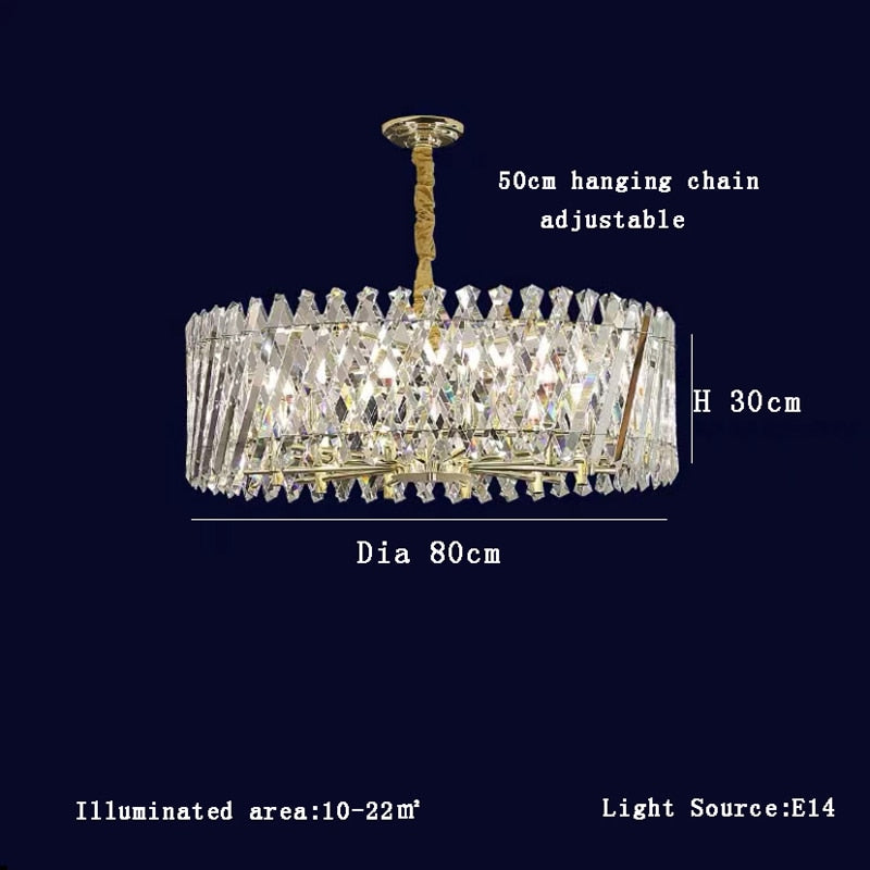 Cosmos - Postmodern Luxury Crystal Chandelier For Foyer Home Dia 80Cm / Silver Frame Warm Light