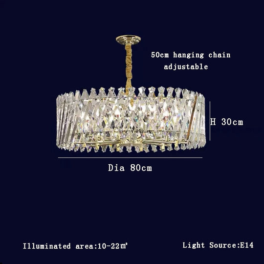 Cosmos - Postmodern Luxury Crystal Chandelier For Foyer Home Dia 80Cm / Silver Frame Warm Light