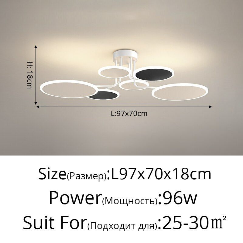 Nordic Minimalist Led Ceiling Chandeliers For Living Room Bedroom Dining Table Lamp Home Fixture
