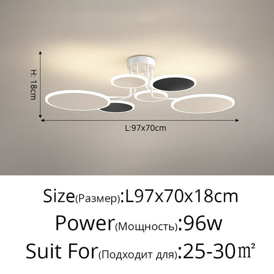 Nordic Minimalist Led Ceiling Chandeliers For Living Room Bedroom Dining Table Lamp Home Fixture