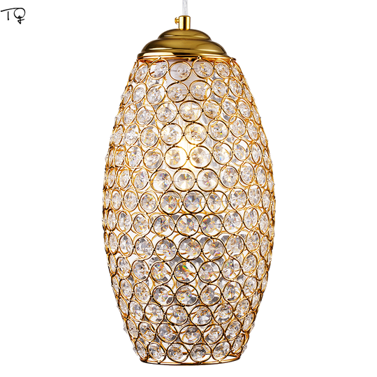 Italian Design Luxury Gold Lustre Crystal Pendant Lights Modern Light Fixtures For Living/Dining