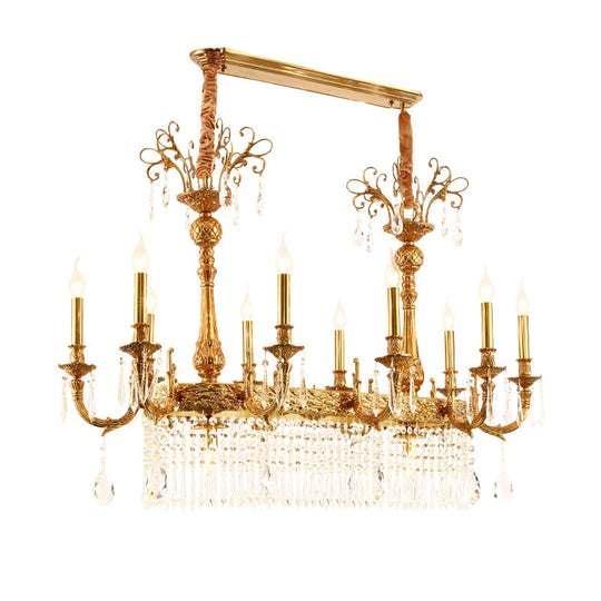 Malia - Modern Brass And Glass Pendant Light For Kitchen Island Dining Room Chandelier