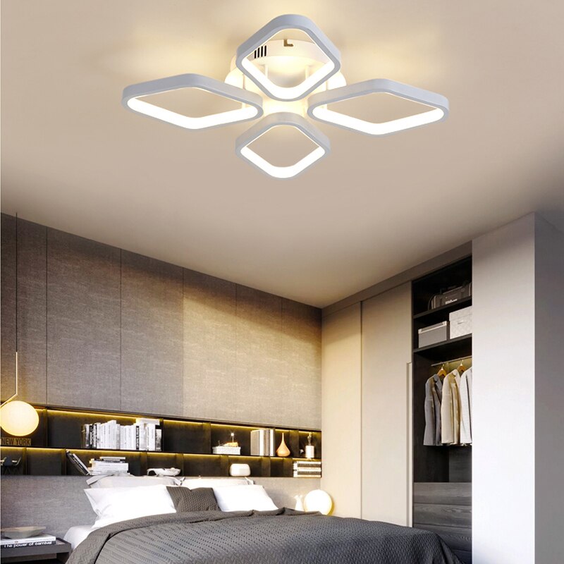 Nordic Creative Living Room Decor Led Chandeliers Modern Minimalist Romantic Bedroom Geometric
