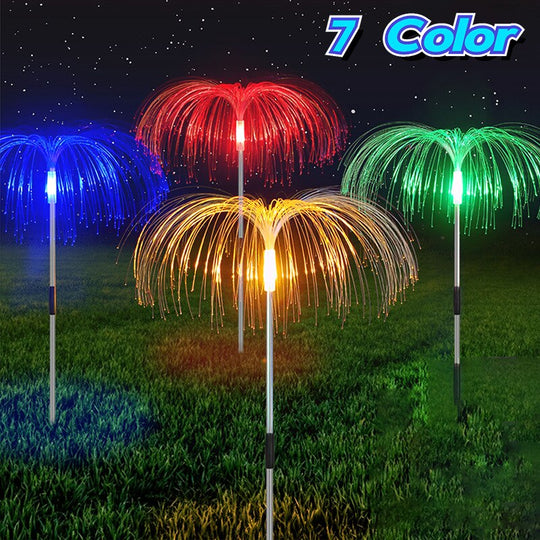 Outdoor Solar Garden Lawn Firework Lights Waterproof Landscape Decor Lamp For Pathway Backyard