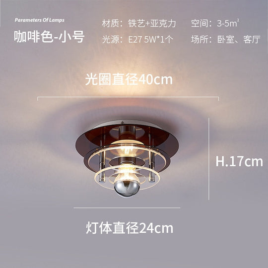 Vibrant Acrylic Ceiling Lamp - Modern Entrance Aisle And Corridor Lighting Ideal For Medieval