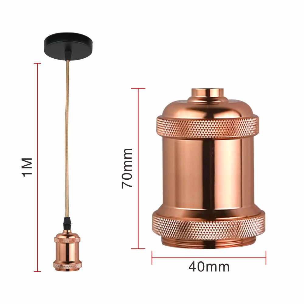 Retro Vintage Pendant Lights - E27/E26 Lamp Holder Socket Light