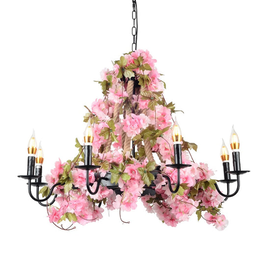 Plants Pendant Light Creative Music Restaurant Milk Tea Shop Bar Hot Pot Cherry Blossom Simulation