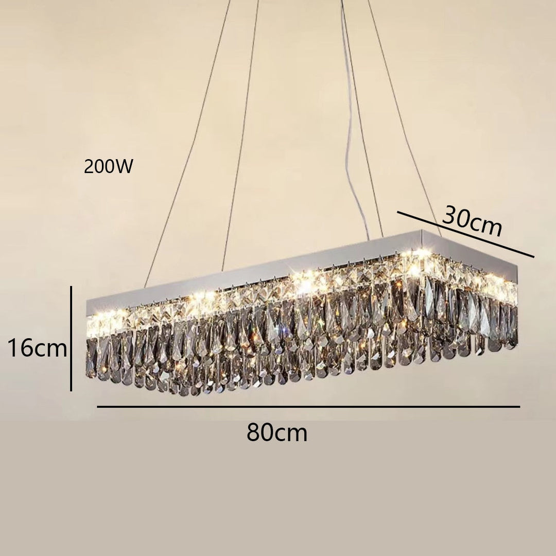 Luxury Square Crystal Led Ceiling Lights - Modern Dimmable Lamps For Elegant Living Room Decor &amp;